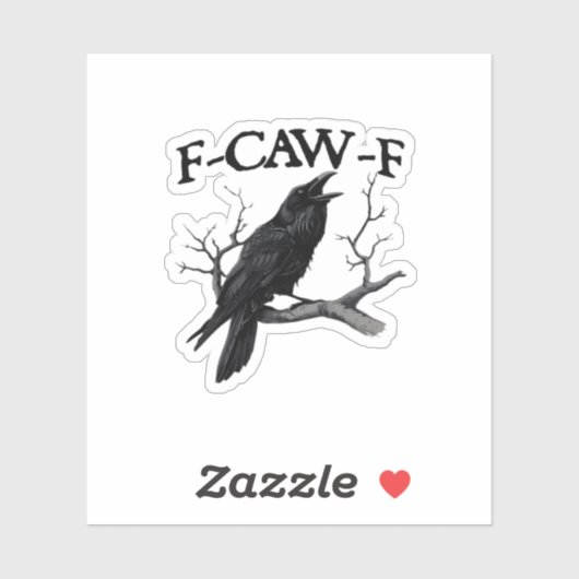 Sticker F Caw F Graphique Vintage Classique (Feuille)