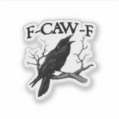 Sticker F Caw F Graphique Vintage Classique (Devant)