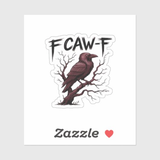 Sticker F-Caw-F Raven Classic (Feuille)