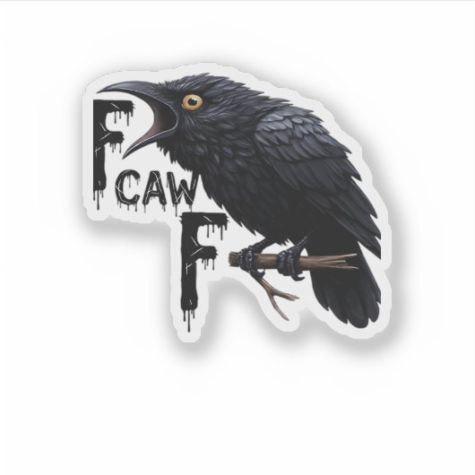 Sticker F Caw F Retro Classic (Devant)