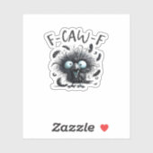 Sticker F Caw F Retro Classic Style (Feuille)