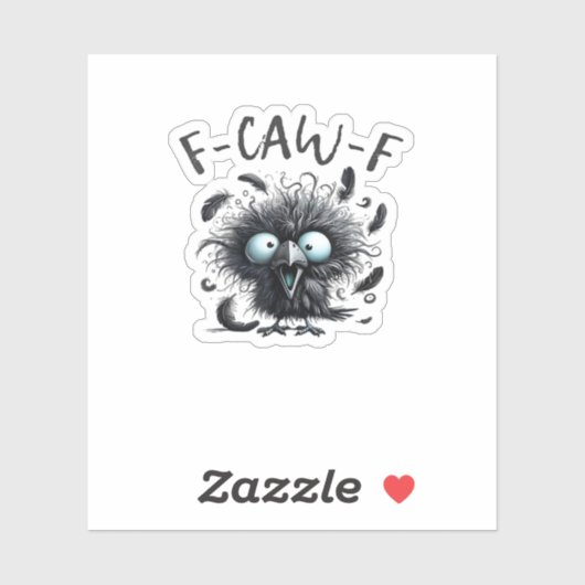 Sticker F Caw F Retro Classic Style (Feuille)