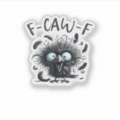 Sticker F Caw F Retro Classic Style (Devant)