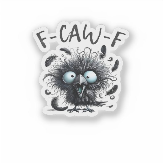 Sticker F Caw F Retro Classic Style (Devant)