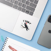 Sticker F Caw F Style Créatif Essentiel Décontracté (Ordinateur portable avec iPhone)