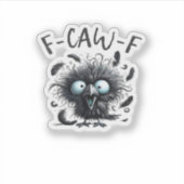 Sticker F Caw F Style Rétro Classique (Devant)