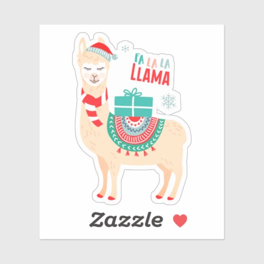 Sticker Fa La Llama | Noël (Feuille)
