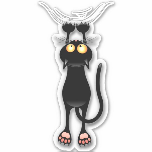 Sticker Fabric de Cat funny (Devant)