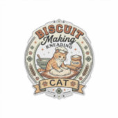Sticker Fabrication de biscuits Pétrissage Chat Fabricatio (Devant)