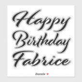 Sticker Fabrice Nom Prénom Anniversaire de l'autocollant n (Feuille)