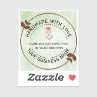 Sticker fabriqué à la main avec amour | merci de soutenir 