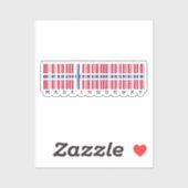 Sticker Fabriqué au code-barres du drapeau norvégien (Feuille)