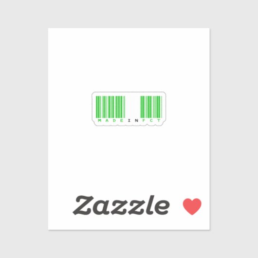 Sticker Fabriqué au drapeau code-barres d'Abuja (Feuille)