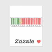 Sticker Fabriqué au Portugal Drapeau Code-Barres (Feuille)