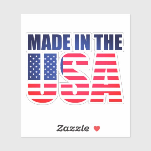 Sticker Fabriqué aux Etats-Unis (Feuille)