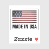 Sticker Fabriqué aux États-Unis drapeau américain autocoll (Feuille)