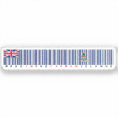 Sticker Fabriqué aux Îles Caïmans Drapeau Code-Barres (Recto)