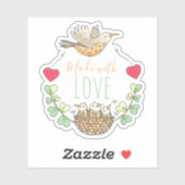 Sticker Fabriqué avec un Inséparable (Feuille)