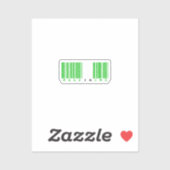 Sticker Fabriqué dans le drapeau à code-barres de l'État d (Feuille)