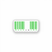 Sticker Fabriqué dans le drapeau à code-barres de l'État d (Recto)