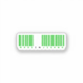 Sticker Fabriqué dans le drapeau à code-barres de l'État d (Recto)