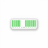 Sticker Fabriqué dans le drapeau à code-barres de l'État d (Recto)