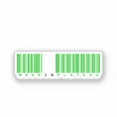 Sticker Fabriqué dans le drapeau à code-barres de l'État d (Recto)