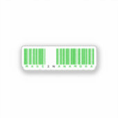 Sticker Fabriqué dans le drapeau à code-barres de l'État d (Recto)