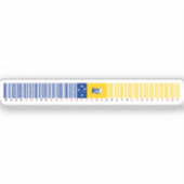 Sticker Fabriqué dans le drapeau de code-barres du Territo (Recto)