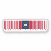 Sticker Fabriqué dans le Mississippi code à barres de l'Ét (Recto)