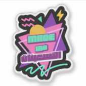 Sticker Fabriqué dans les années 90 en arabe rétro (Devant)