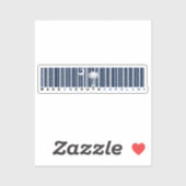 Sticker Fabriqué en Caroline du Sud Code barre de l'État d (Feuille)
