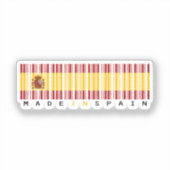 Sticker Fabriqué en Espagne Code-Barres Drapeau (Recto)