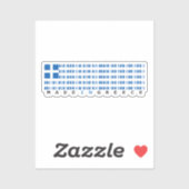Sticker Fabriqué en Grèce Code-Barres Drapeau (Feuille)