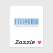 Sticker Fabriqué en Oklahoma Code barre de l'État fierté (Feuille)