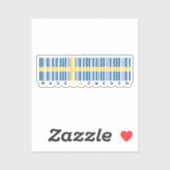 Sticker Fabriqué en Suède Code-Barres Drapeau (Feuille)