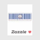 Sticker Fabriqué en Virginie Barcode Flag State Pride (Feuille)