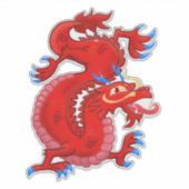 Sticker Fabrique, Rouge, Dragon Oriental (Devant)