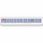 Sticker Fabriqué sous le drapeau des îles Vierges britanni (Recto)