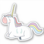 Sticker Fabulous Unicorn dormant (Devant)