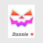 Sticker Face citrouille Jack-o-lanterne (Feuille)
