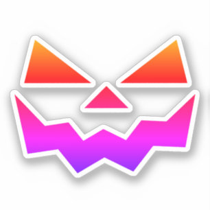 Sticker Face citrouille Jack-o-lanterne