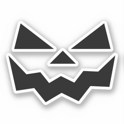 Sticker Face citrouille Jack-o-lanterne (Recto)