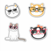 Sticker Face de chat mignonne (Devant)