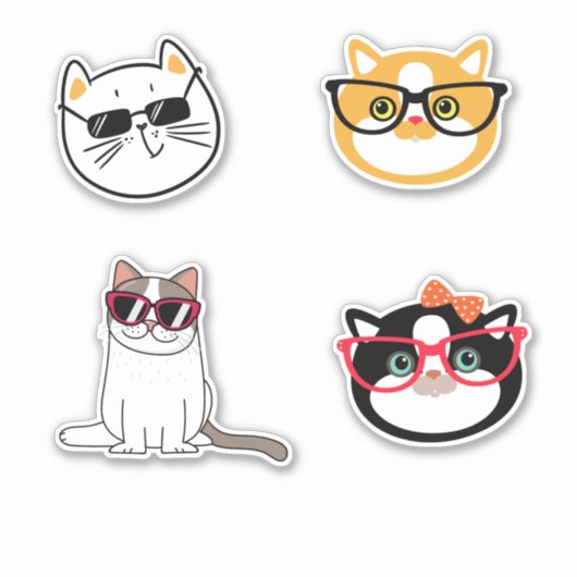Sticker Face de chat mignonne (Devant)