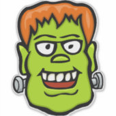 Sticker Face Frankenstein | Monstre d'Halloween (Devant)