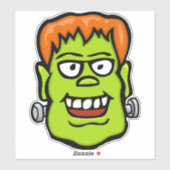Sticker Face Frankenstein | Monstre d'Halloween (Feuille)