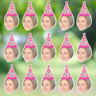 Sticker Face personnalisée 20e 30e 40e 50e 60e 70e anniver