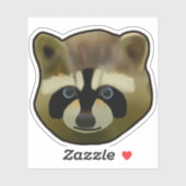 Sticker Face Racoon (Feuille)
