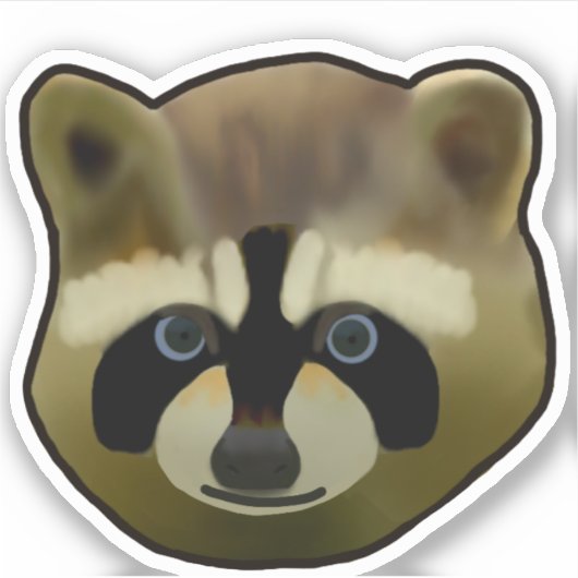 Sticker Face Racoon (Devant)